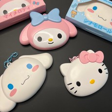 산리오 휴대용 빗&거울세트 손거울 키링, 1개, 헬로키티
