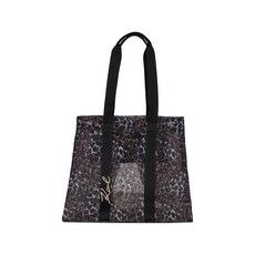 칼 라거펠트 K/시그니처 레오파드 프린트 비치 백