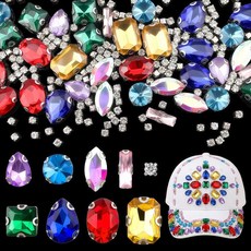 240피스 혼합 색상 라인스톤에 눈부신 바느질 다채로운 모양 플랫백 참 클로 유리 라인석 금속 베이스 공예 신발 모자 가방 및 바느질 액세서리용 대형 반짝이는 보석 256, 240피스 혼합 색상 라인스톤에 눈부신 바느질, 다채로