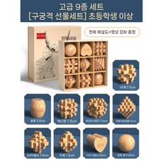 3d 입체퍼즐 자물쇠 두뇌훈련, 9조각 세트(9칸 고난이도)