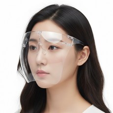 풀페이스 안면보호 투명 마스크, 1개