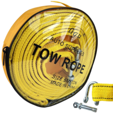 차량용 견인 로프 8ton, 1개, 옐로우