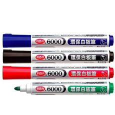 利百代 liberty 白板筆 #6000 圓尖 (2mm) - 書寫流暢、色彩鮮明, 1個, 綠, 綠