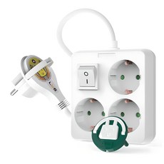 러그박스 3구 미니 스위치 멀티탭 사각 납작한 플러그 화이트 멀티콘센트, 3m, 미니 스위치 3M 화이트, 1개