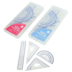제도용 삼각자 세트 각도기 포함 20cm