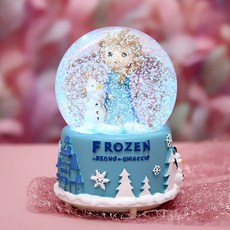 冰雪奇緣公主飄雪水晶球八音盒，玻璃音樂盒，少女心音樂鈴，創意飄雪花，節慶生日禮物，浪漫裝飾擺件