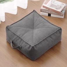 높은방석 두툼한 사무실 50x50x15cm 인테리어 두꺼운 기술직물-귀비오렌지, U01KTH4694G6X0YD16ZZVRCDPW-016, 1개, P. 벨벳 - 다크 그레이 40x40x15