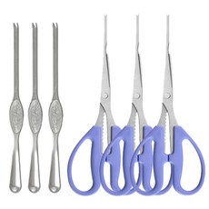 게가위 C타입 블루 3개 + 게포크 B타입 대형 실버 3개, 1개