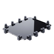 치엔리 범용 휴대폰 스크린 클립 고정 장치 알루미늄 합금 조절식 후면 유리, [01] 4pcs, 1) 4pcs
