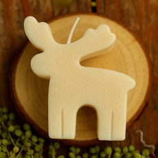 오르미 루돌프 캔들 초 크리스마스 핸드메이드 데코 홈파티 장식 오브제 소이 양초 소품 촛불 트리 천연, 3개, 50g, 화이트