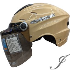 ZEUS 125A 卡其 雪帽 安全帽 可拆式 半罩 安全帽, 尺寸：55-61CM, 1個