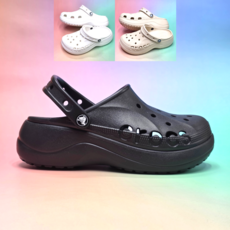 CROCS 정품 크록스 여성 바야 플랫폼 클로그 키높이 슬리퍼 샌들 사무실 정품악세사리