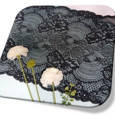 dklace 블랙레이스모음 / 스판레이스 5-73221 폭 23cm 자가드, 블랙, 3개