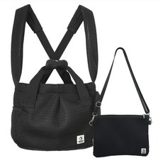 Onekosama 狗狗用多功能網布前背袋, 1個, 黑色