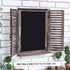 원목 창문 벽장식 감성 빈티지 소품북유럽 인테리어 나무 칠판 창틀 브라운 벽걸이, 나무색