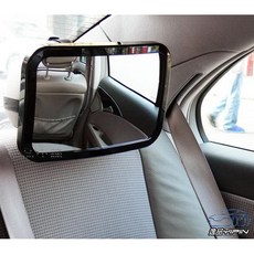 【逸品汽車百貨】加大款 美國寶寶觀察鏡 可調角度 提籃安全座椅反向後視鏡, 1個, 請自行確認後座頭枕形式在購買, 黑