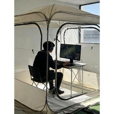 투명텐트 6각 바람막이 쉘터 야외용 포장마차천막 우레탄창 원터치 간이 방수 방한 캠핑, 2명, 1-2인 130x130x180CM