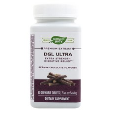 Nature's Way 然萃維 DGL甘草根口嚼錠 巧克力風味, 90顆, 1罐
