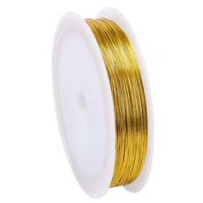 부드러운 철 와이어 0.3mm x 50m, 05 골드, 1개
