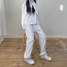[人生合身/2種風格]彈性鬆緊縫線抽繩寬鬆束口褲