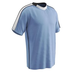 CHAMPRO Mark 경량 성인용 축구 저지, 라이트 블루, 화이트, 블랙