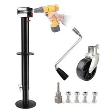 234277 Forccord 트레일러 잭 전기 A-프레임 헤비 듀티 2 268kg(5000파운드) 높이 조절 가능 26.7-83.4cm(10.5-33.4인치) 및 탈착식 휠, 234277 Forccord 트레일러 잭 전기 A-프레