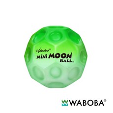 Waboba 享趣戶外 Mini Moon 月球款小彈力球，多色可選，輕巧便攜，戶外親子互動玩具, 1個, 綠