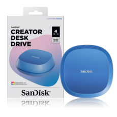 SanDisk Creator Desk Drive SSD 4TB 1000MB/s 讀取速度 適用於創作者, 藍色