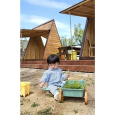 오보기 국산 아기 유아 전신 미술가운 방수가운 아트플레잉수트, 블루