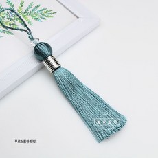 커튼 태슬 펜던트 술 장식 볼 액세서리 테이블 깃발 머리 수염 휘장헤드 프린지 액세서리 한 세트, -블루그레이(10개)-