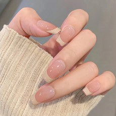 小紅書爆款穿戴甲高級感貓眼水鑽美甲片漸變輕奢純欲假指甲貼30片, 1個, BY1888懷珠抱玉:手工甲S碼#10片/袋