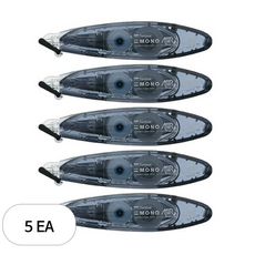 톰보 모노에어5 펜타입 수정테이프 5mm x 6m, CT-PAX5C11(블랙), 5개