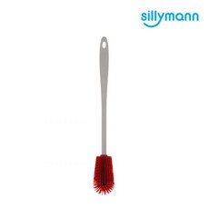 【韓國sillymann】鉑金矽膠奶瓶刷/水瓶刷/杯刷 易握寬頭設計 輕鬆清潔無死角 安全材質 呵護寶寶健康, 紅色, 1個