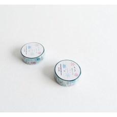 Yohaku 雪花透明膠帶 CT015 PET材質手帳裝飾, 1個, 全新品