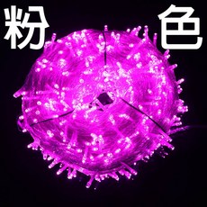 源源購物 聖誕燈串 耶誕樹裝飾燈 戶外防水滿天星燈 粉色 10公尺 220V 100燈 造型冰條燈, 1個, 粉色 (220V聖誕燈10米100燈)