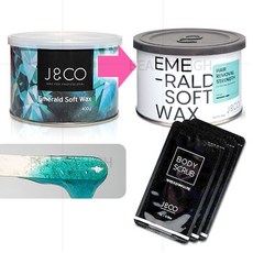 바디스크럽5g(3개)+제이엔코 에메랄드 소프트왁스 400g (넓은부위 왁싱)