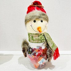 聖誕節 糖果罐 聖誕老人造型透明罐, 1個, 雪人