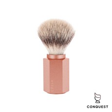 CONQUEST 德國 MUHLE 31M HXG SUNRISE HEXAGON 粉色六邊形刮鬍刷 銀尖纖維獾毛, 1個, 1