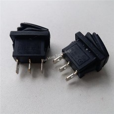 12pcs 로커 스위치 자동 잠금 방수 오일 3P 2 기어 250V 6A KCD1 101 1319mm ON OFF 전원 공급 장치, 02 검정색