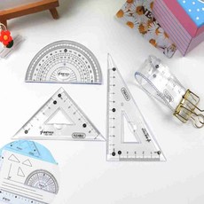 실리콘 삼각자 세트 나침판자