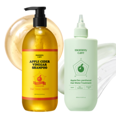 마미케어 발효 애사비 탈모 샴푸 + 극손상 비건 애플 판테놀 워터 트리트먼트, 1세트