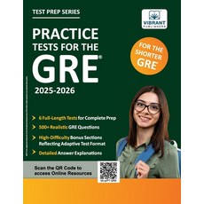(英文圖書)Practice Tests for the GRE: 2025-2026 6 Full-Length Tests 500+ Timed Questions... 平裝版, Vibrant Publishers, English