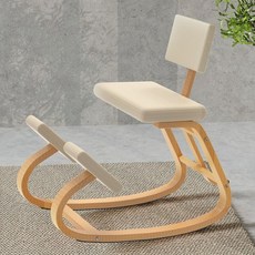 인체공학 컴퓨터 의자 학생용 공부 어린이 성인용, 1개, 베이지 브라운 등받이