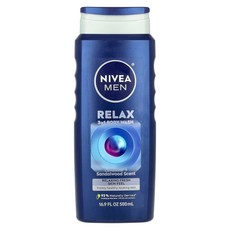 니베아 남성용 3 in 1 바디 워시 Relax 라벤더 + 샌들우드 500ml(16.9fl oz) NIV-03833