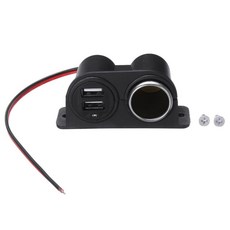 VizGiz 자동차 언더 대시 마운트 시가 라이터 3.1A 듀얼 USB 전원 충전기 콘센트 소켓 플러그 어댑터 빠른 충전 DC 스플리터 대시보드 확장 12V/24V 차량 트럭, VizGiz 자동차 언더 대시 마운트 시가 라이터 3.