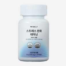 와이즐리 스트레스 긴장 완화엔 테아닌, 1개, 60정