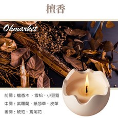 Ohmarket 香氛蠟燭 北歐復活蛋系列 檀香大豆蠟燭, 檀香【北歐復活蛋系列】