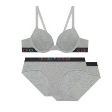 게스 속옷 언더웨어 면모달 컬러로고 캐주얼 와이어브라1개팬티2개세트MGGDWBRA11PTA11 PYG987 SDO419