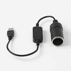 to 승압 케이블 to 차량용 아답터 USB 전원 33cm 12V 5V, 없음