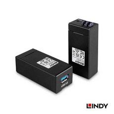LINDY 林帝 42707 USB 3.0 雙芯 LC 光纖延長器 訊號延伸器 200M, 1個
